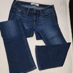 Hollister Women's Dark Blue Flare Jeans